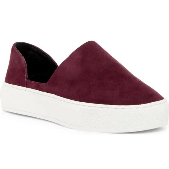 Rebecca Minkoff Red d'Orsay Nana Slip On Flats Size 10 Burgundy Maroon Shoes - Picture 1 of 11